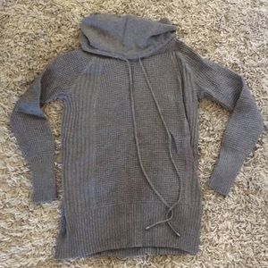 Cowl Neck Gray Sweater